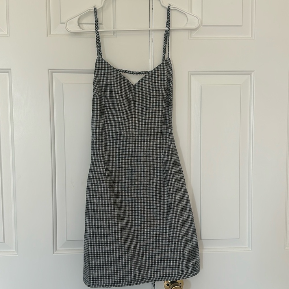Black and white mini dress
